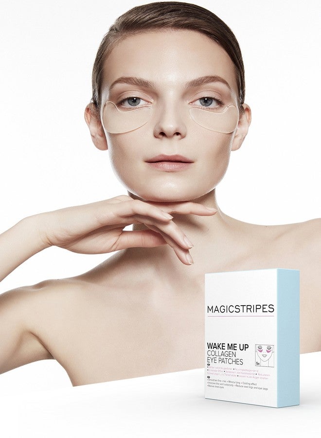 MAGICSTRIPES Wake Me Up Collagen Eye Patches - Pads for Puffy Eyes & Bags, dark Circles and Wrinkles, with Hyaluronic Acid, Hydrogel, Deep Moisturizing Collagen Eye Mask (BOX - 5 Masks) - Image 3